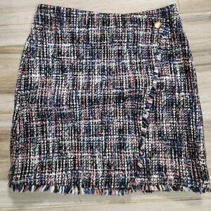 LOFT Multicolor Tweed Skirt